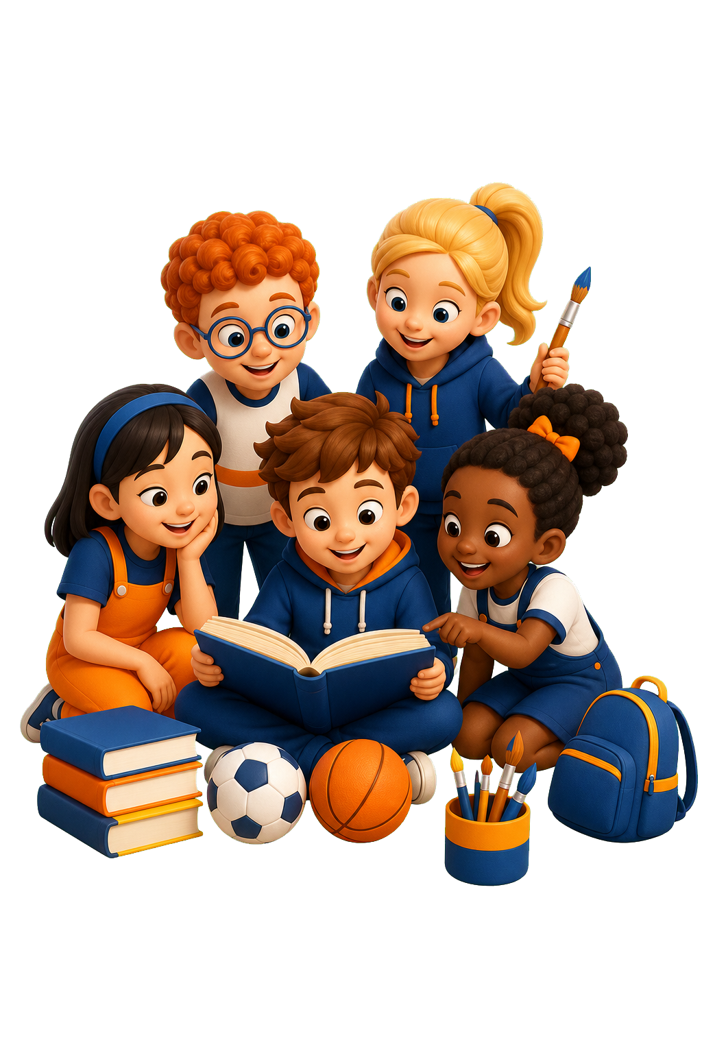 Copii participând la activități educaționale, sportive și creative